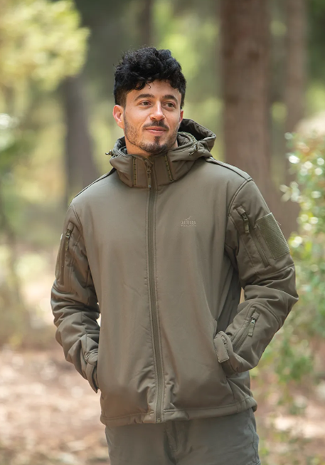 מעיל סופטשל באיירון צבאי Outdoor Bayron PRO Softshell מעיל סופטשל באיירון צבאי Outdoor Bayron PRO Softshell