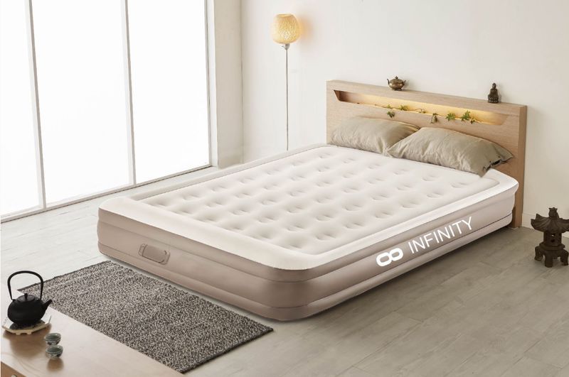 מזרן מתנפח זוגי כולל משאבה נטענת 40 ס"מ INFINITY DELUXE AIR BED מזרן מתנפח זוגי כולל משאבה נטענת 40 ס"מ INFINITY DELUXE AIR BED