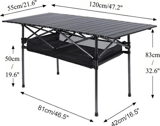 שולחן קמפינג מתקפל מאלומיניום RED-LINE - נוחות ניידת לכל שטח שולחן קמפינג מתקפל מאלומיניום RED-LINE - נוחות ניידת לכל שטח